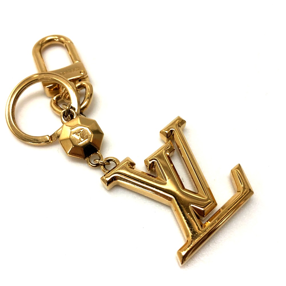 AUTHENTIC LOUIS VUITTON Porte Cles LV Facettes Key Ring Bag Charm Gold M65216 | eBay