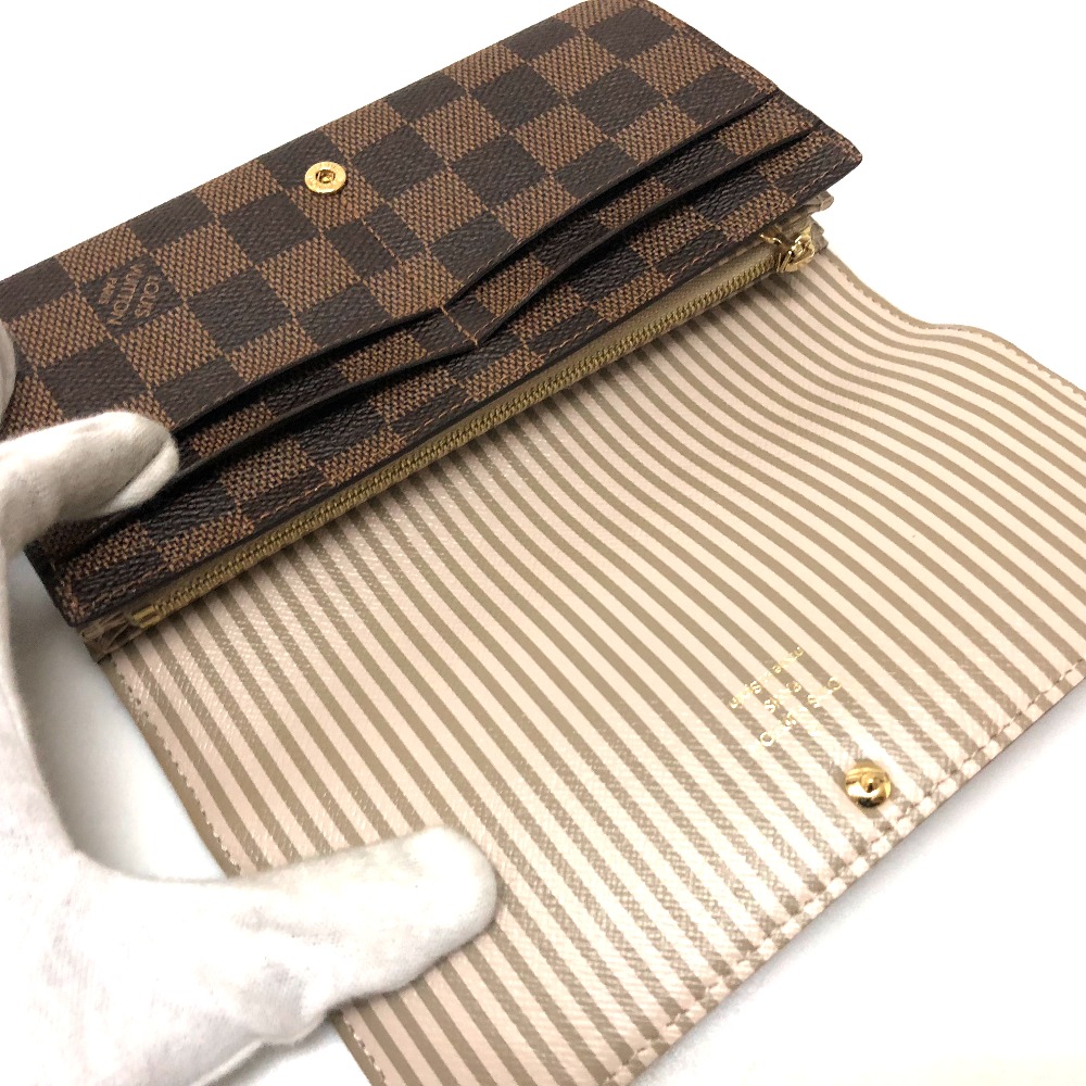 Louis Vuitton Portefeuille Sarah N61735 Damier Azur Canvas Long