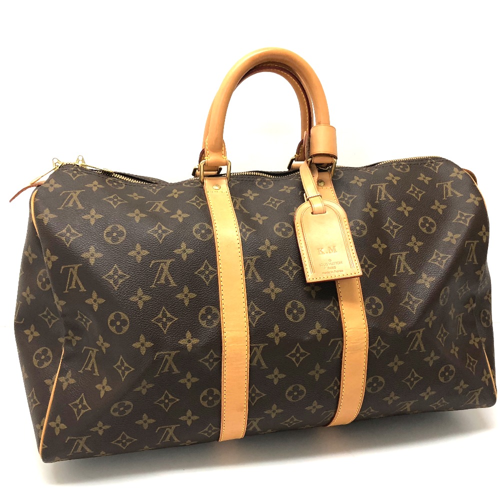 AUTHENTIC LOUIS VUITTON Monogram Keepall 45 Hand Bag Travel Bag Brown M41428 | eBay