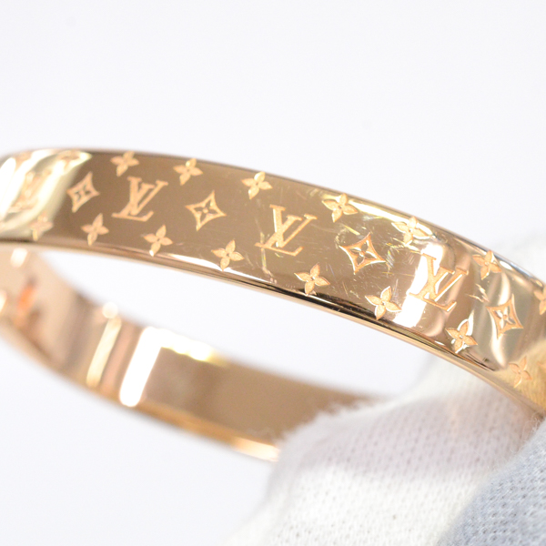 Louis Vuitton Cuff nanogram bangle M00253 Bangle Gold Plated Women | eBay