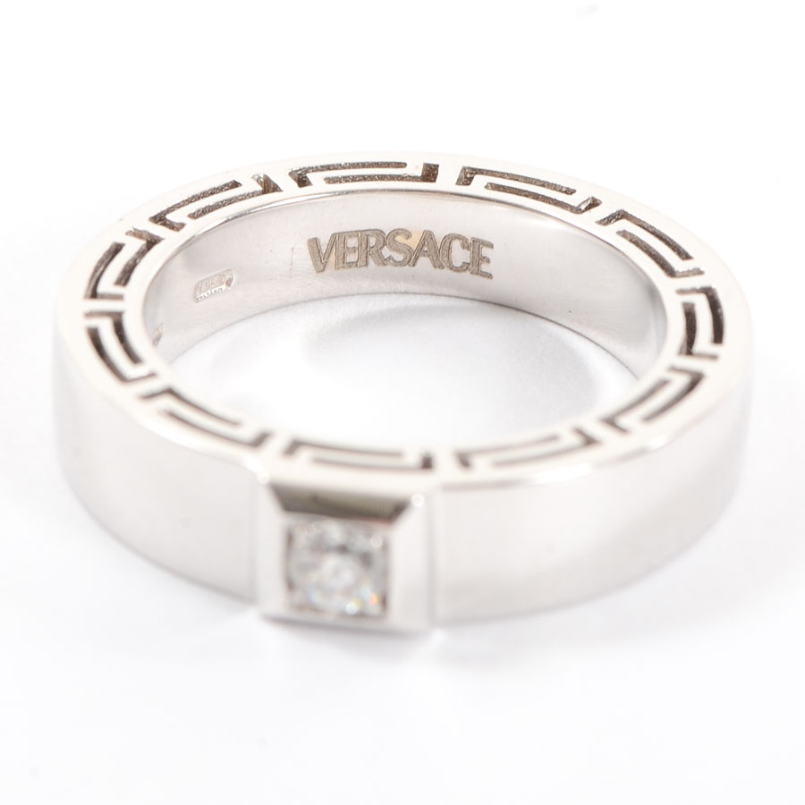versace white gold ring
