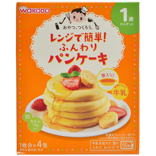 Wakodo Let S Make A Snack Easy To Cook Soft Pancake gx4 Packet 1 Year Old Food Pancake Mix ー The Best Place To Buy Japanese Quality Products Samurai Mall