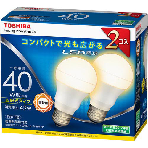 Toshiba Lighting Technology Toshiba Led Bulb Lda5l Gk 40w 2p Light Bulb Color 2 Pack ー The Best Place To Buy Japanese Quality Products Samurai Mall