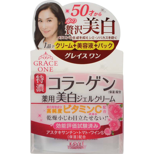 Kose Cosmeport Grace One Medicated Whitening Gel Cream Toshin Collagen 100g Cosmetics Medicated Whitening Lotion ー The Best Place To Buy Japanese Quality Products Samurai Mall