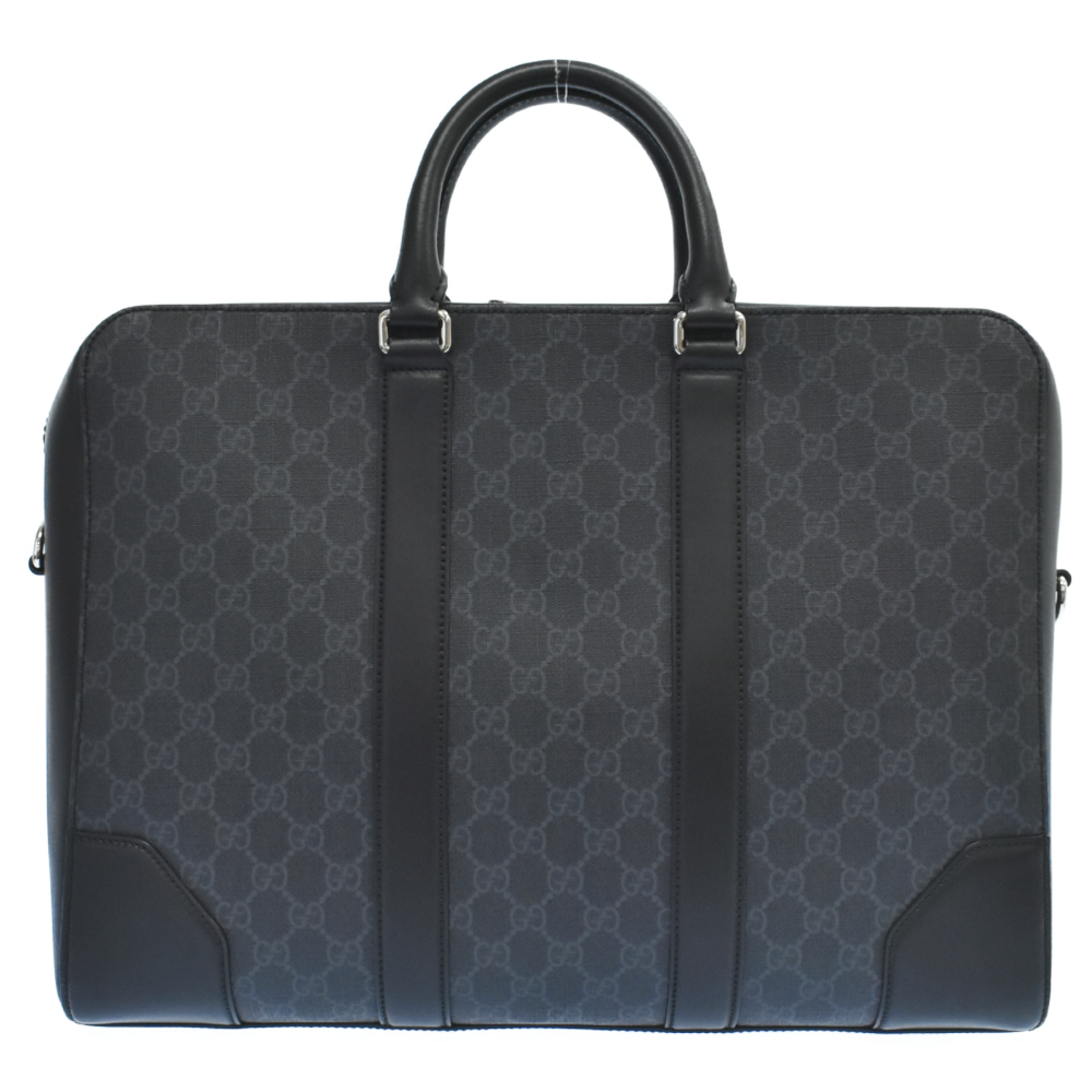 GUCCI GG Supreme Canvas Briefcase Tote Bag GG Supreme 474134 Black | eBay