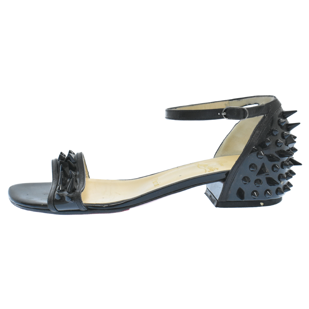 black spike sandals