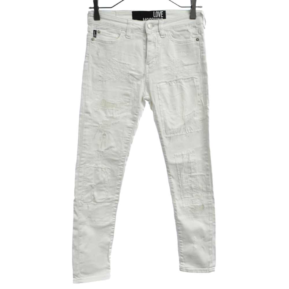damage jeans white