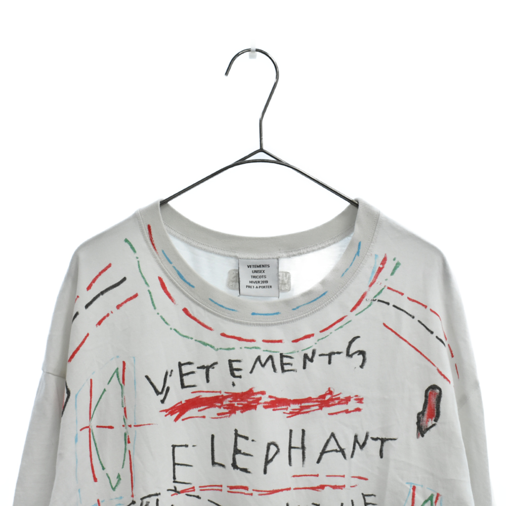 VETEMENTS 18AW ELEPHANT IN THE ROOM T-SHIRT print short sleeve T-shirt ...