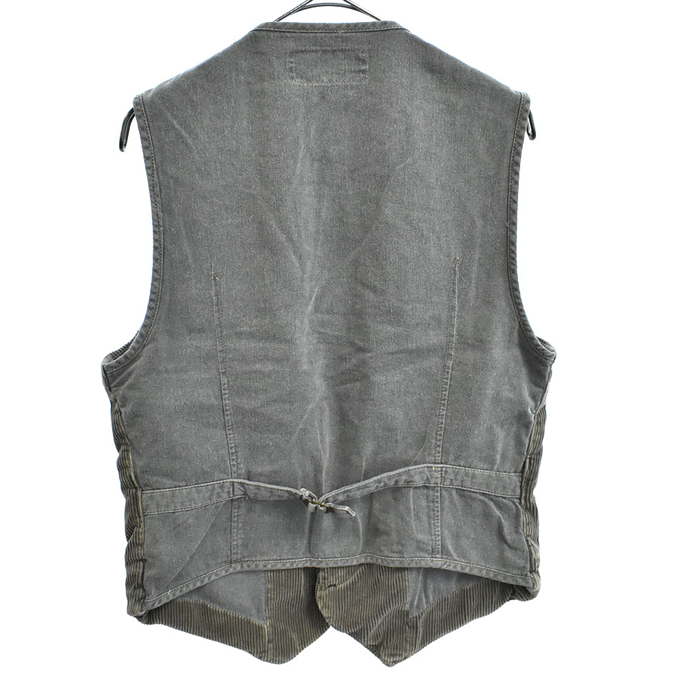 SHARE SPIRIT Corduroy 6B Vest Gillet Gray | eBay