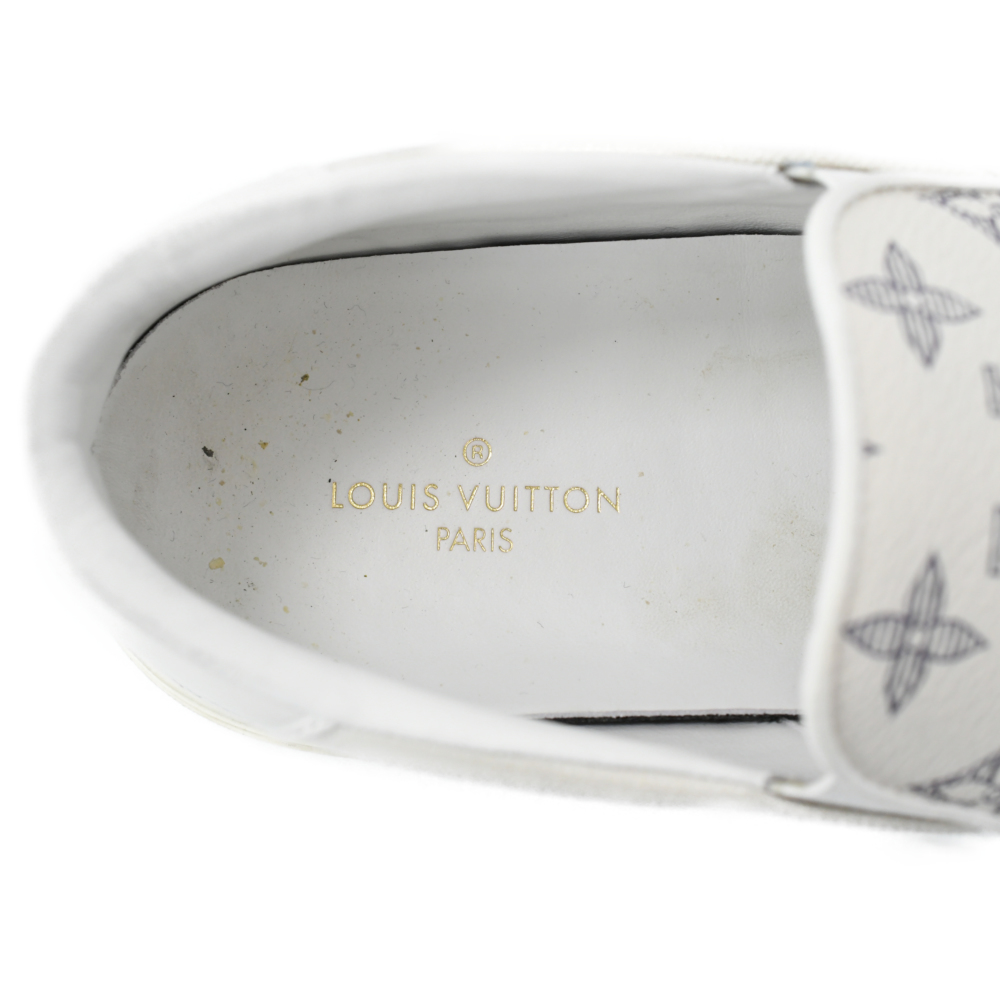 LOUIS VUITTON Trocadero Line Monogram Slip-On Sneaker White MS0148 | eBay