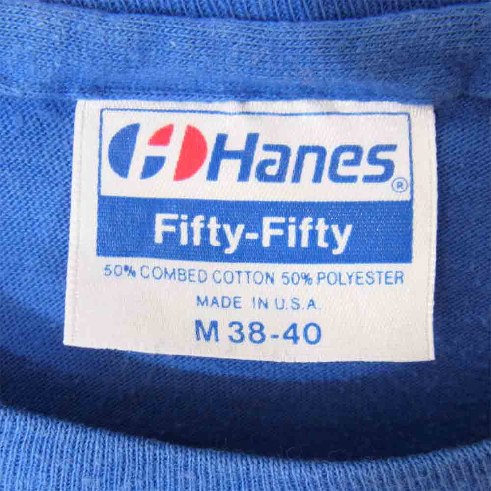 プリント生産国80年代 ヘインズ Hanes FIFTY-FIFTY COMBED プリントTシャツ USA製 メンズL ヴィンテージ /eaa350222