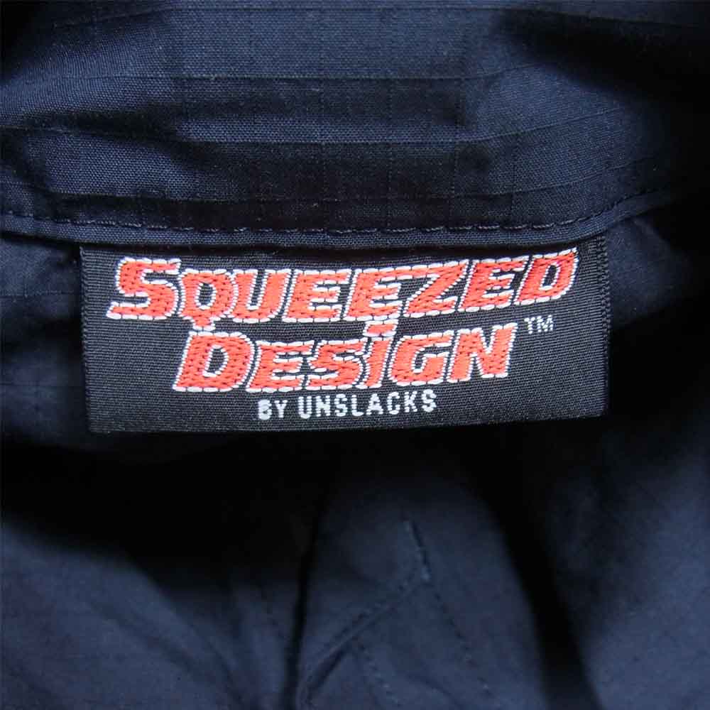 アンスラックス UNSLACKS ジャケット SQUEEZED DESIGN スクイーズドデザイン コーデュラナイロン ウィンドシャツ ジャケット  ネイビー系 L
