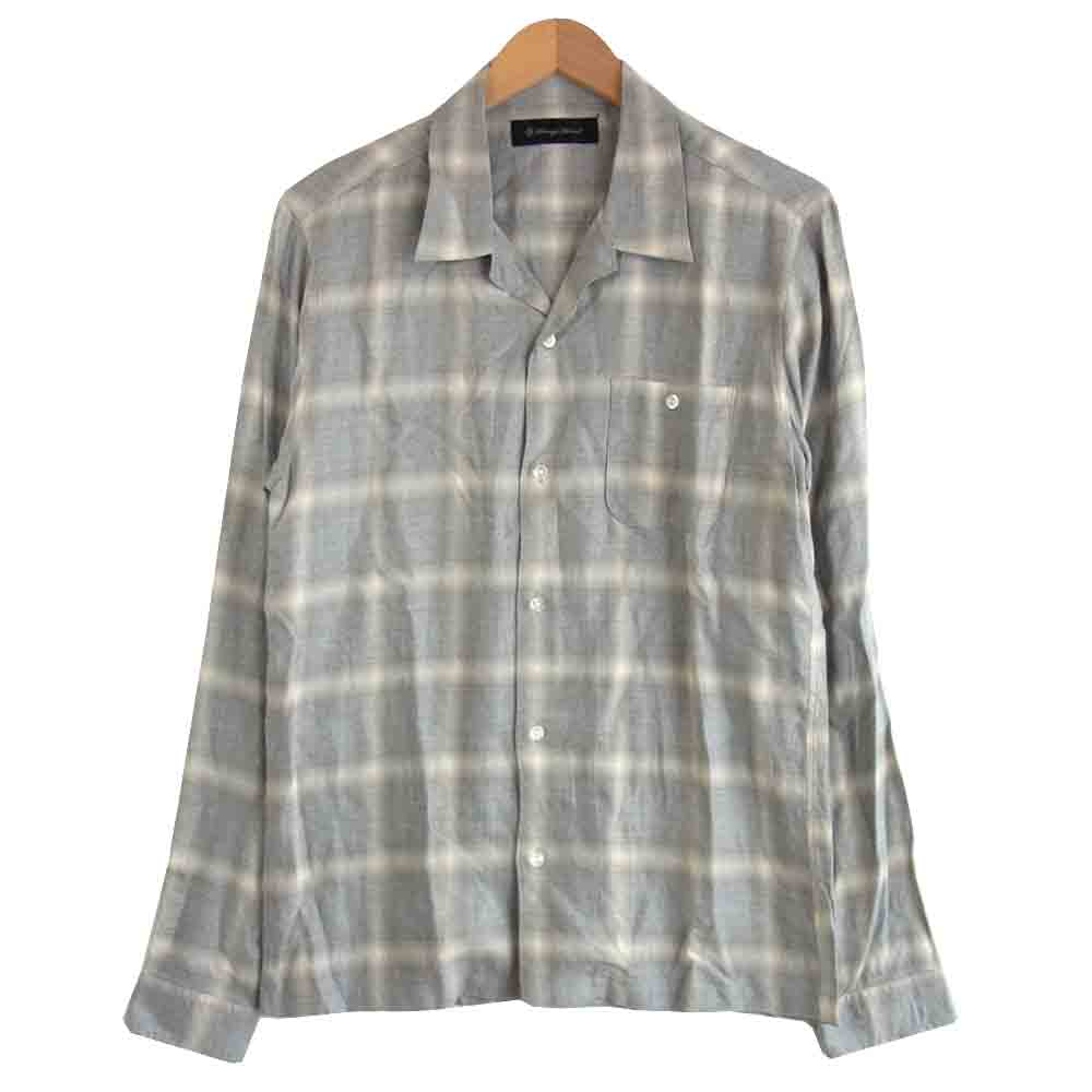 LOUNGE LIZARD ラウンジリザード 長袖シャツ RAYON OMBRAY CHECK