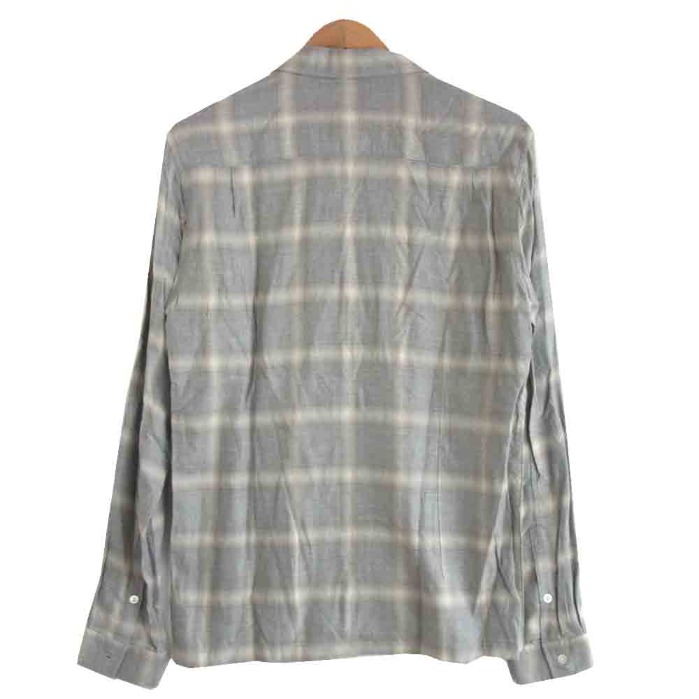 LOUNGE LIZARD ラウンジリザード 長袖シャツ RAYON OMBRAY CHECK