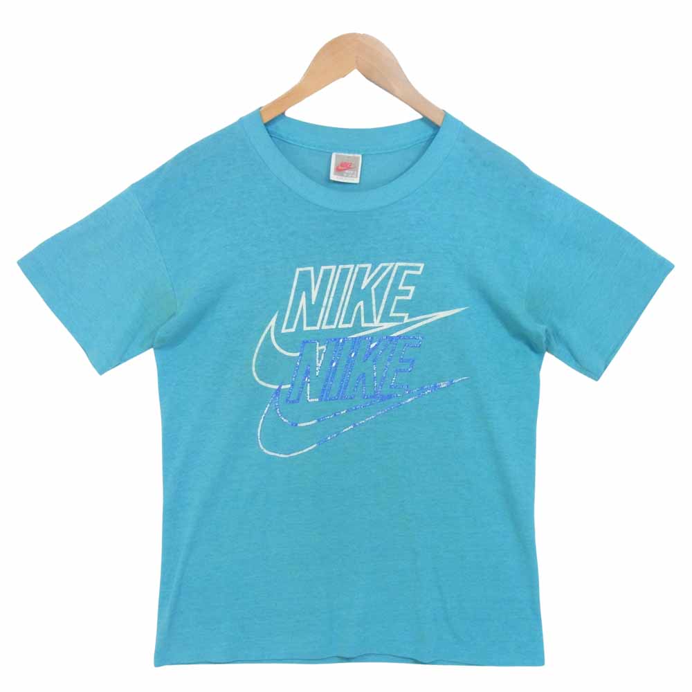 NIKE ナイキ Ｔシャツ 90S USA製 銀タグ 2連 ロゴ プリント Tシャツ 