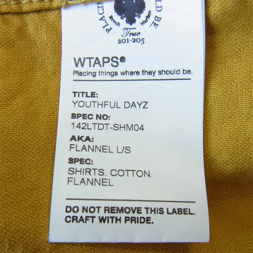 WTAPS ダブルタップス 長袖シャツ 142LTDT-SHM04 YOUTHFUL DAYS