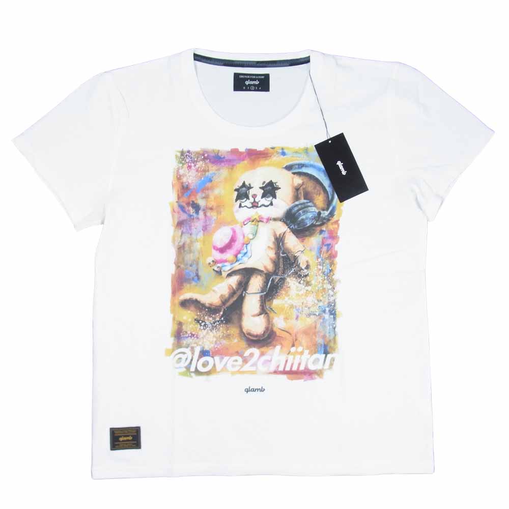 グラム glamb Ｔシャツ ×ちぃたん Lying chiitan グラフィ 2 ホワイト