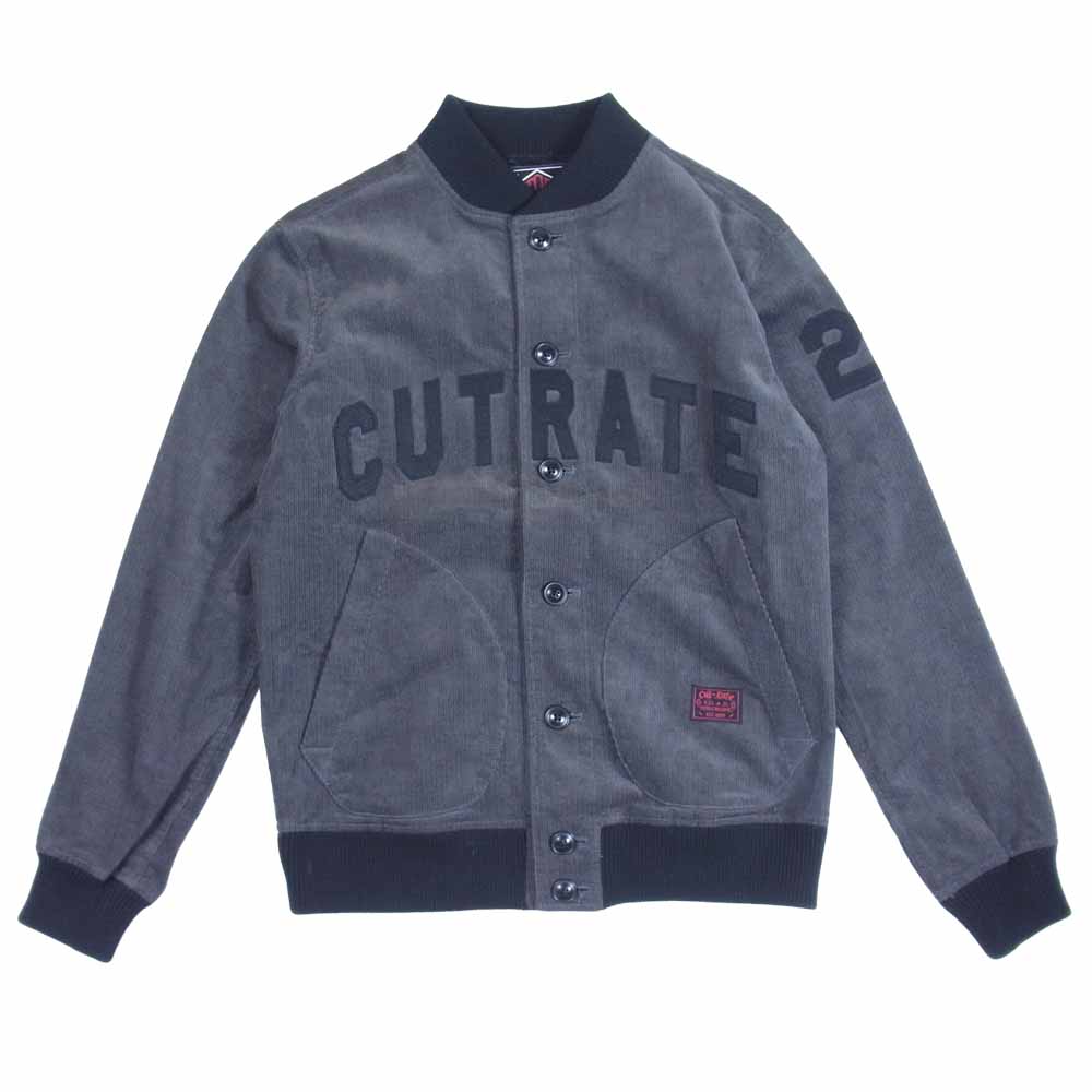 CUTRATE　カットレイト　コーデュロイジャケット　M　中綿　ロゴ刺繍　日本製