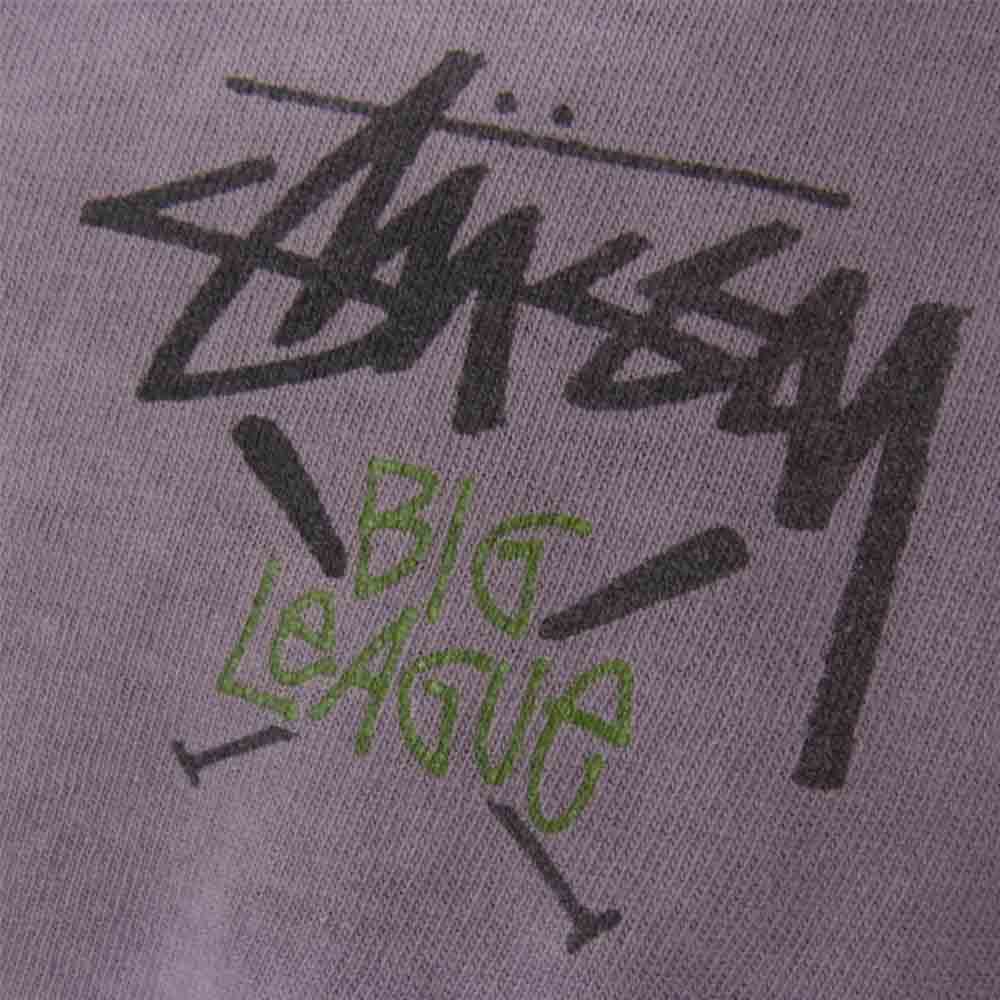 直売純正品 stussy pigment バックロゴ スウェット トップス パープル