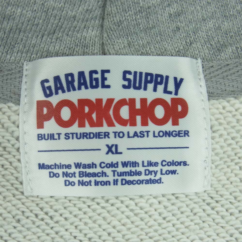 ポークチョップ PORKCHOP パーカー GARAGE SUPPLY PORK BACK ZIP UP