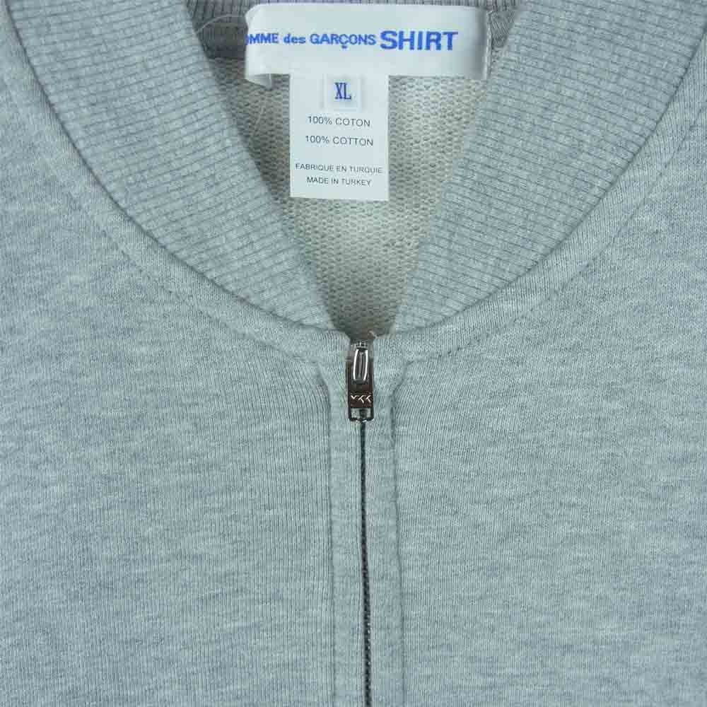 COMME des GARCONS コムデギャルソン スウェット SHIRT × KAWS FH-T002-W21-1 カウズ ジップアップ  スウェット グレー系 XL【新古品】【未使用】