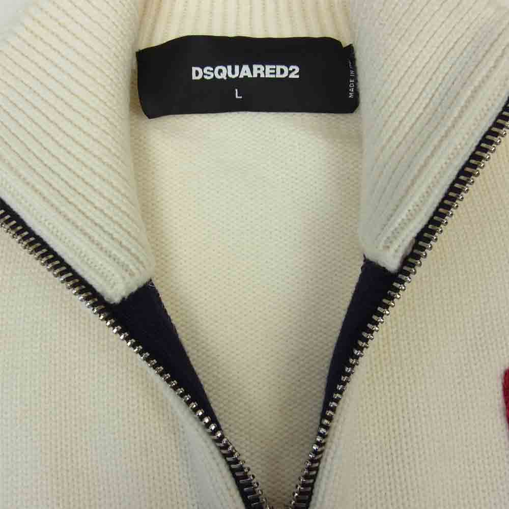 DSQUARED2 ディースクエアード ニット Colorblock D2 Cardigan ジップ