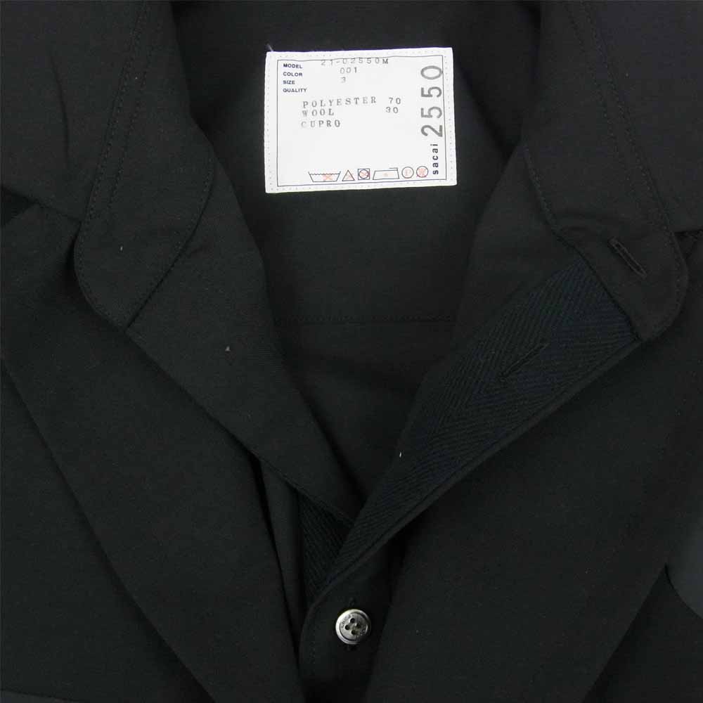 Sacai サカイ テーラードジャケット 21SS 21-02550M SUITING JACKET