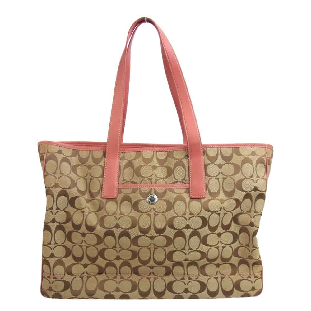 Coach コーチ その他バッグ シグネチャー キャンバス トート バッグ ベージュ系 ピンク系 Smasell スマセル 公式通販 サスティナブルアウトレットモール スマセル