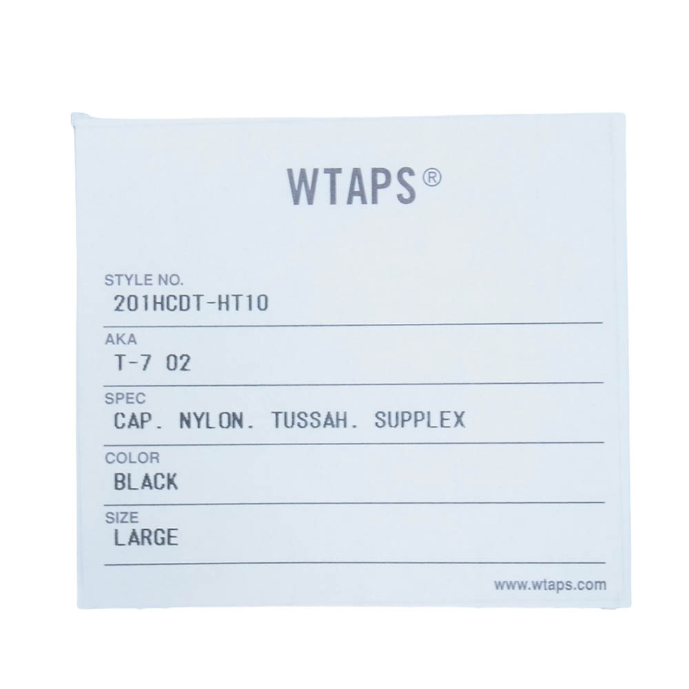 WTAPS ダブルタップス 帽子 201HCDT-HT10 T-7 02 CAP NYLON TUSSAH