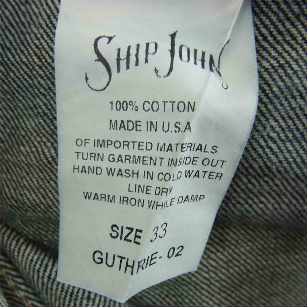 シップジョン SHIP JOHN パンツ USA製 guthrie work jeans ガスリー