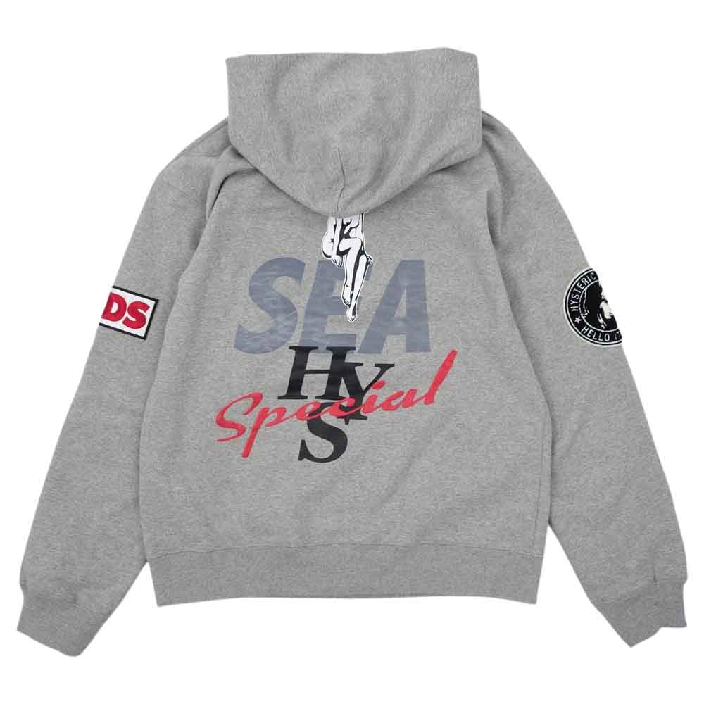 HYSTERIC GLAMOUR ヒステリックグラマー パーカー WIND AND SEA WDS-HYS-2-02 HOODIE ウィンダン