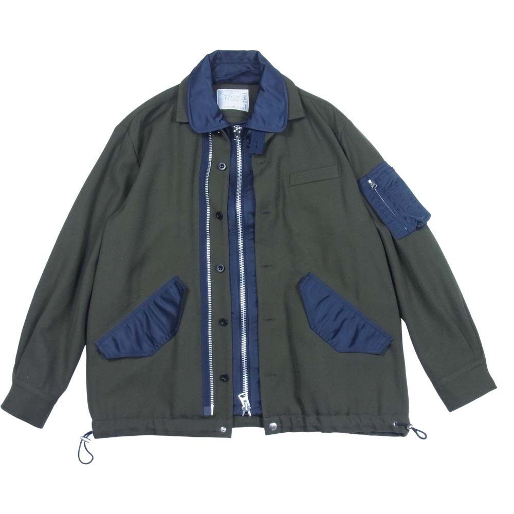 Sacai サカイ ジャケット 21-02661M Wool Surge Nylon Twill Blouson