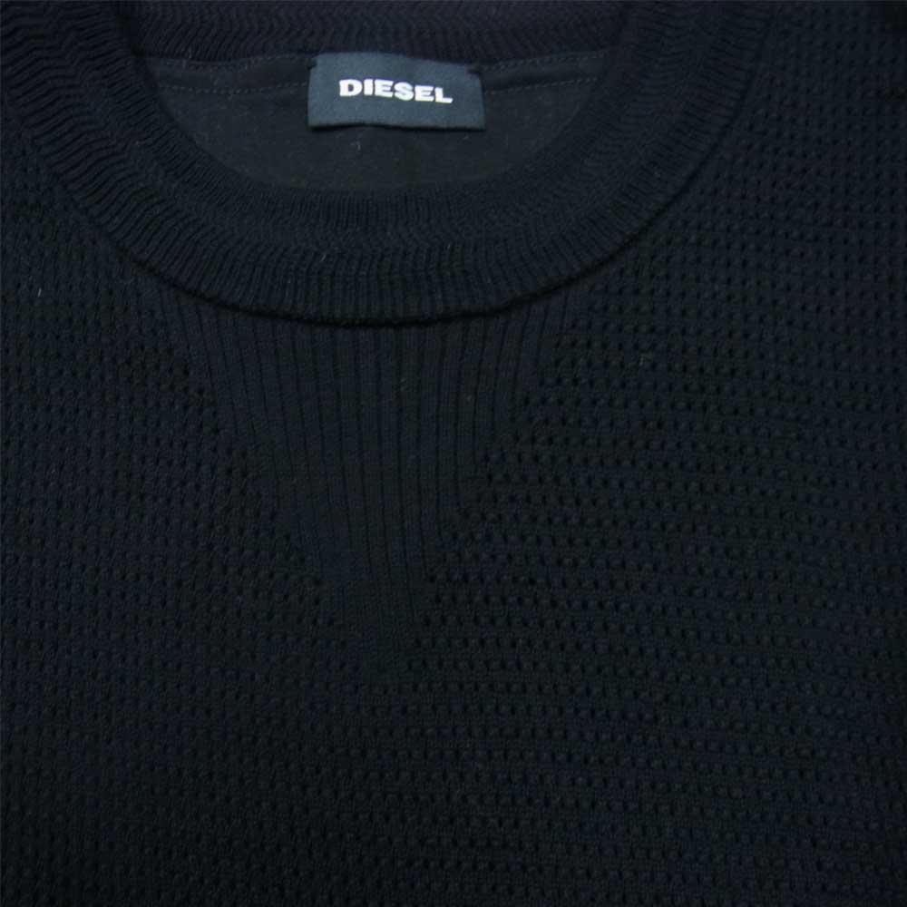 DIESEL ディーゼル カットソー メッシュ ニット 半袖 カットソー ブラック系 S -  SMASELL（スマセル）公式通販／サスティナブルアウトレットモール スマセル