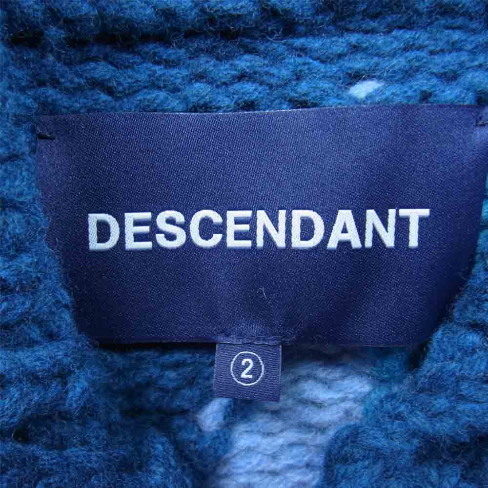 DESCENDANT ディセンダント ニット 20AW 202MADS-KNM01 SKI COWICHAN KNIT スキー カウチン ニット  ブルー系 2【新古品】【未使用】