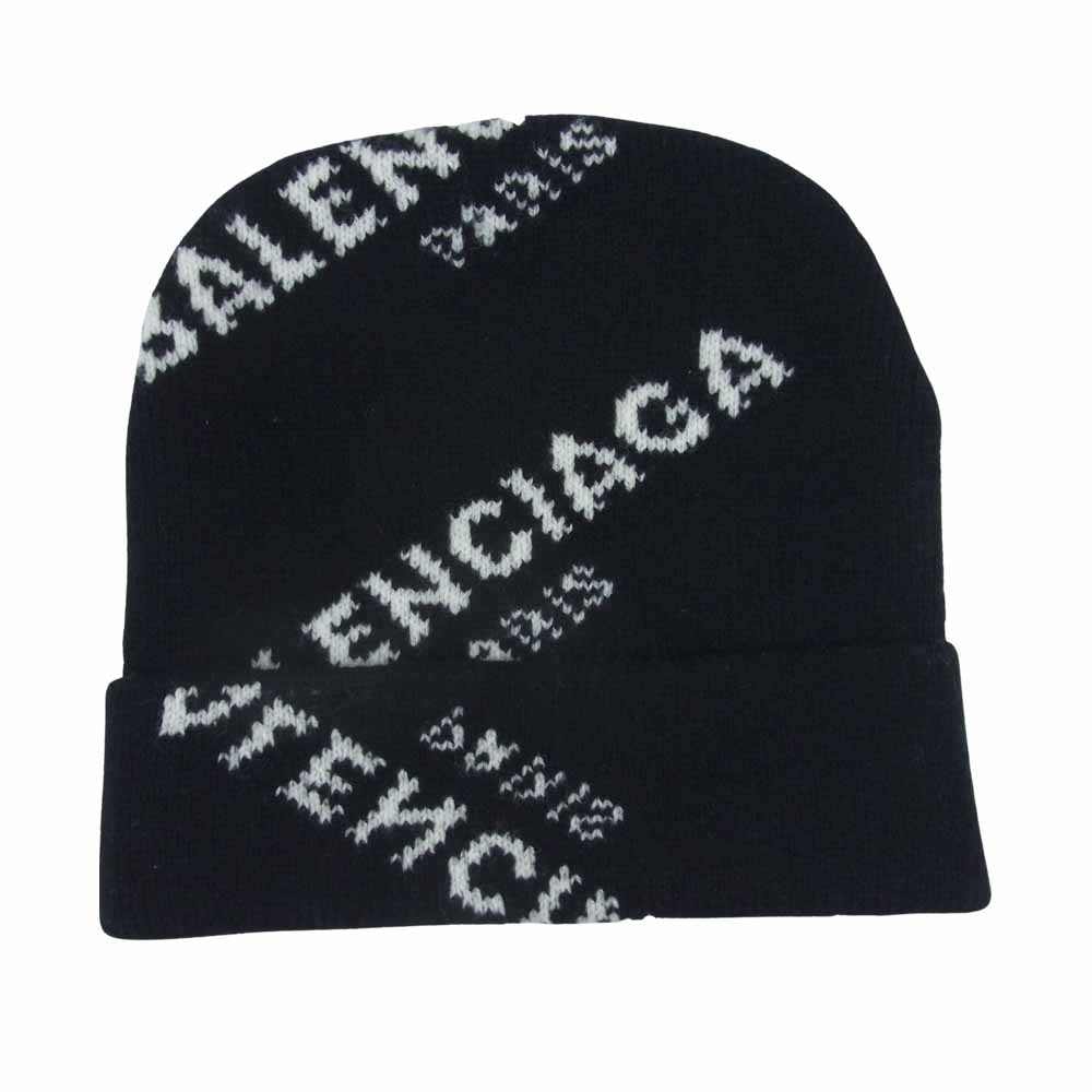 balenciaga jacquard logo beanie