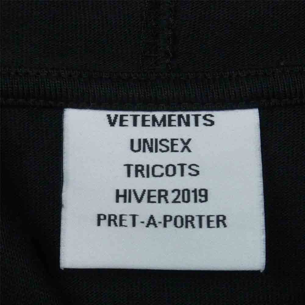 VETEMENTS ヴェトモン パーカー 18AW UAH19TR330 パッチワーク オーバーサイズ パーカー ポルトガル製 ブラック系 M