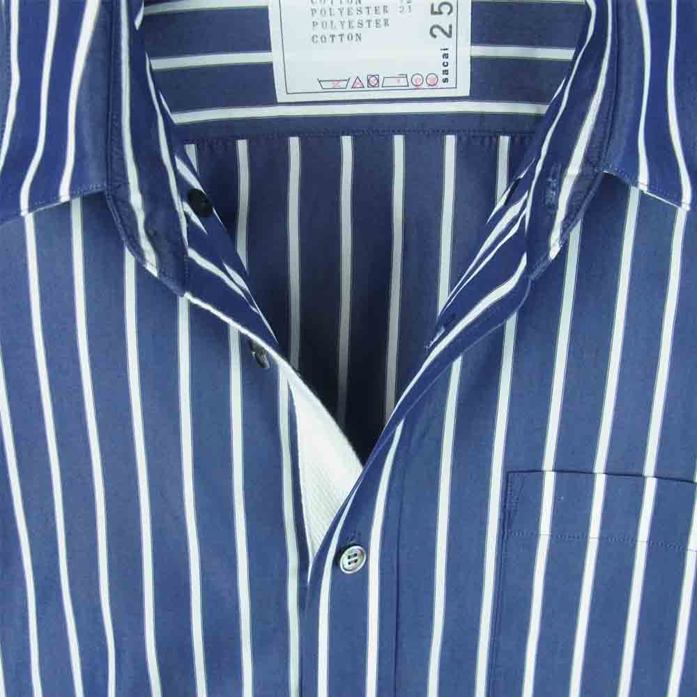 Sacai サカイ ジャケット 21AW 21-02584M Cotton Poplin Shirt コットン ポプリン シャツ ジャケット ブルー系  ホワイト系【美品】