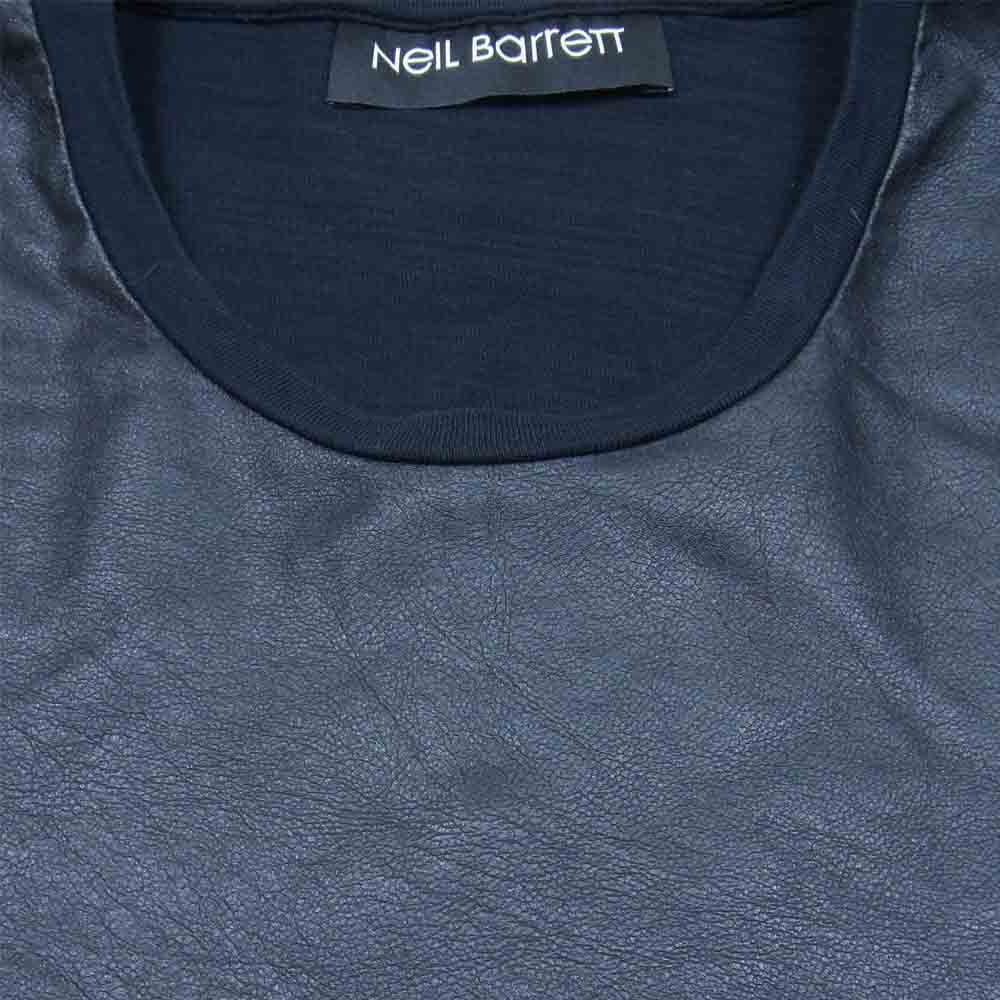 NEIL BARRETT ニールバレット Ｔシャツ フェイクレザー 切替 半袖T