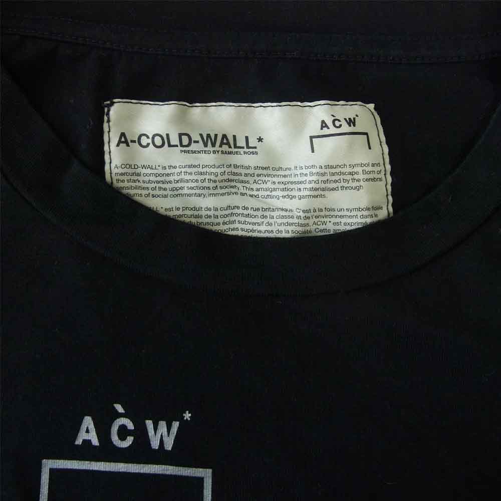 ア コールド ウォール A-COLD-WALL カットソー CW8FMH05AP NATIONAL GALLERY ロゴ クルーネック 半袖 Tシャツ  ブラック系 XL