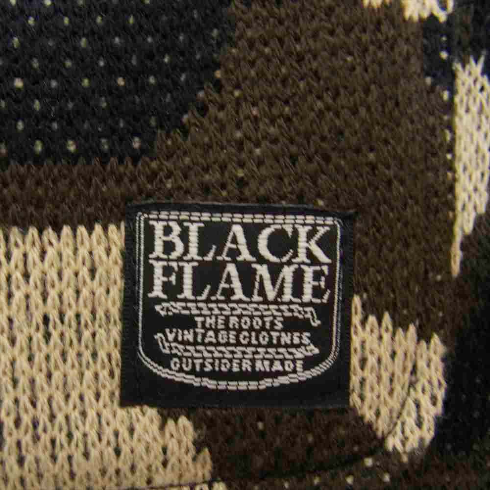 ブラックフレイム BLACK FLAME カーディガン バック刺繍 カモ