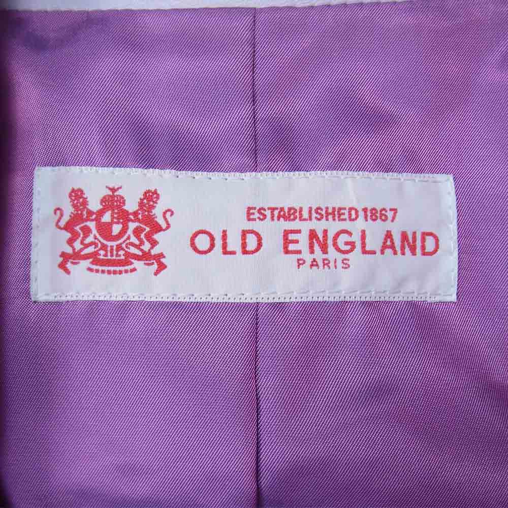 OLD ENGLAND オールドイングランド レザージャケット ラムレザー ステンカラー コート ジャケット パープル系 36