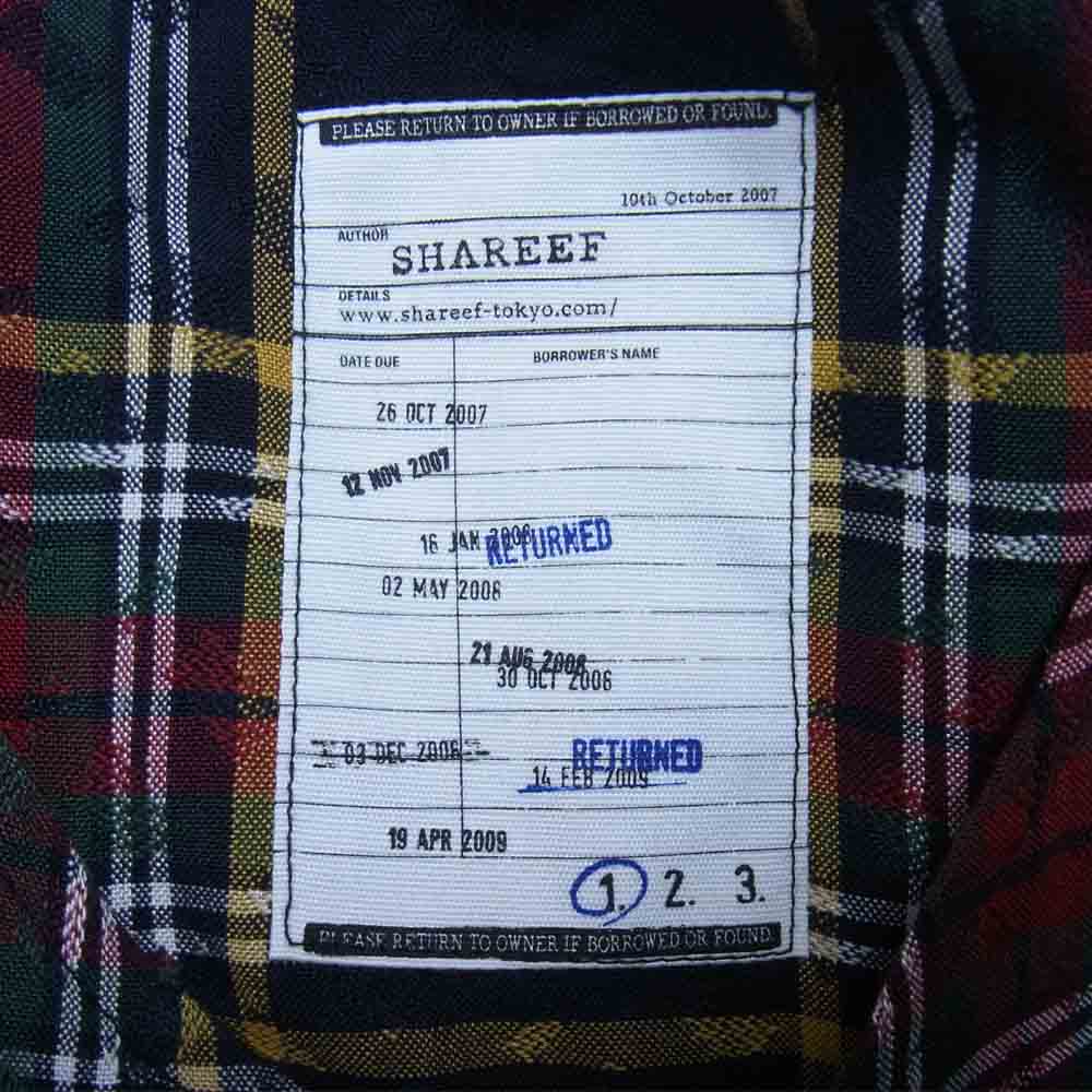 【得価在庫あ】SHAREEF DOUBLE JQ CHECK SHIRTS COAT ミント ジャケット・アウター