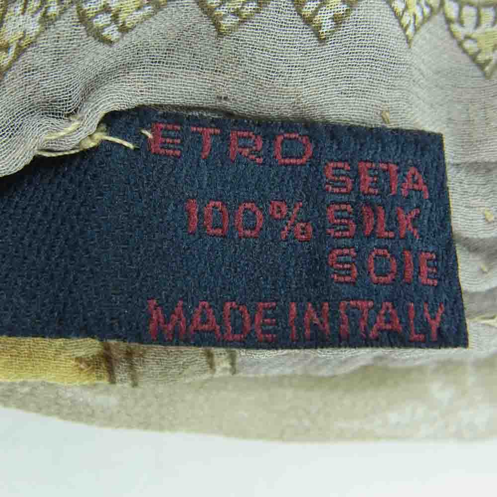 タグ付 ETRO エトロ スカーフ柄 ポンチョ シルク100% ブラウス レッド