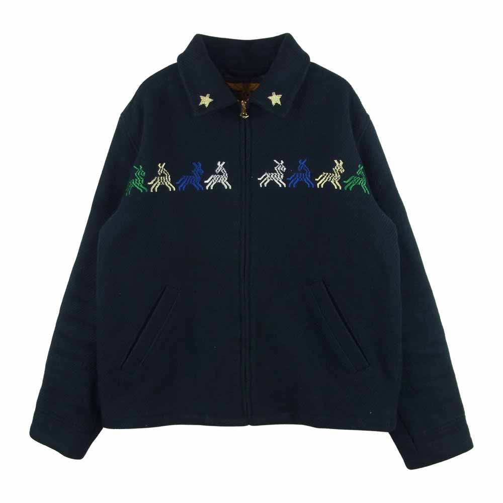 CALEE COTTON SOUVENIR JACKET NAVYメンズ - benjaminstrategy.co