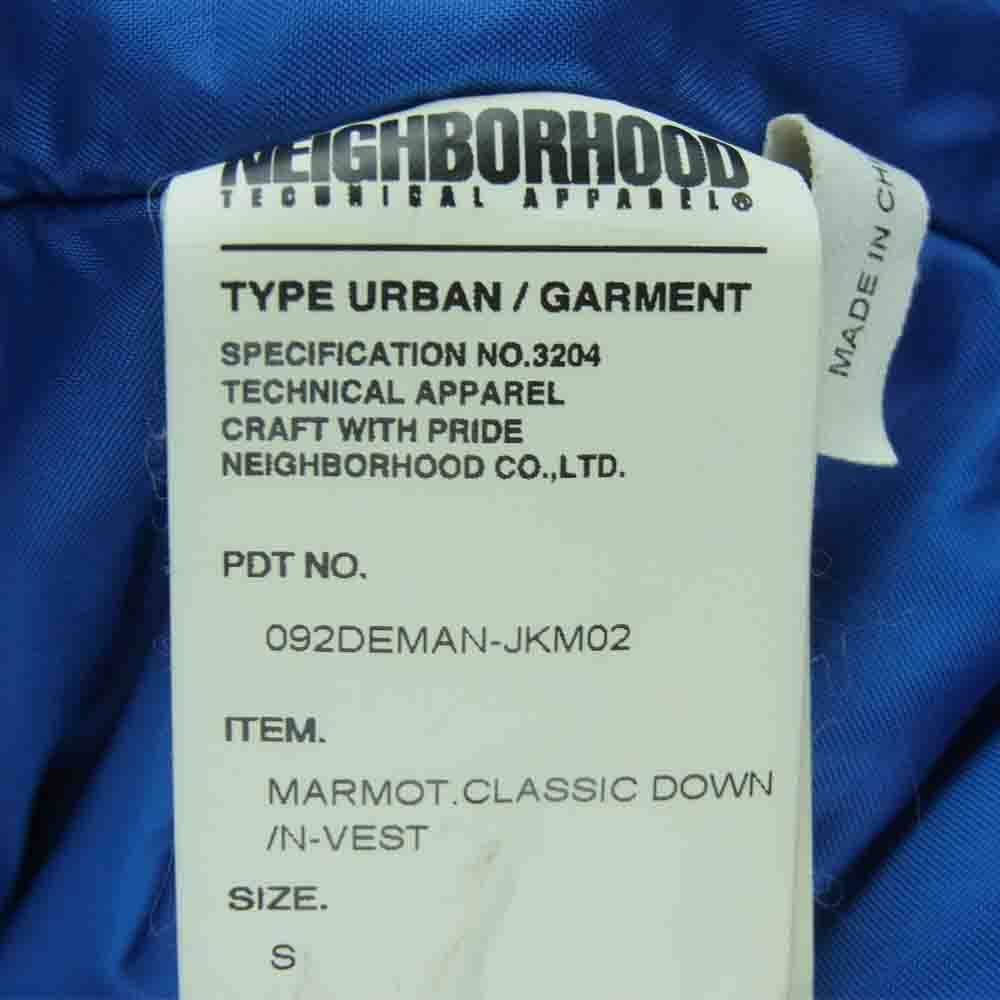 NEIGHBORHOOD ネイバーフッド ベスト 092DEMAN-JKM02 Marmot