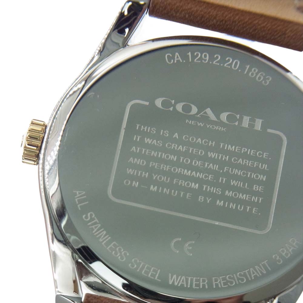 COACH コーチ 時計 未使用品 CA129.2.20.1863 レザーベルト アナログ