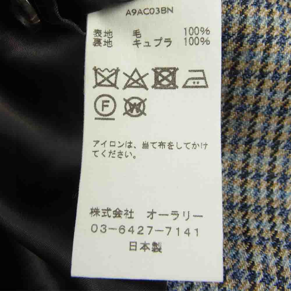 AURALEE オーラリー コート 19AW A9AC03BN DOUBLE FACE CHECK 