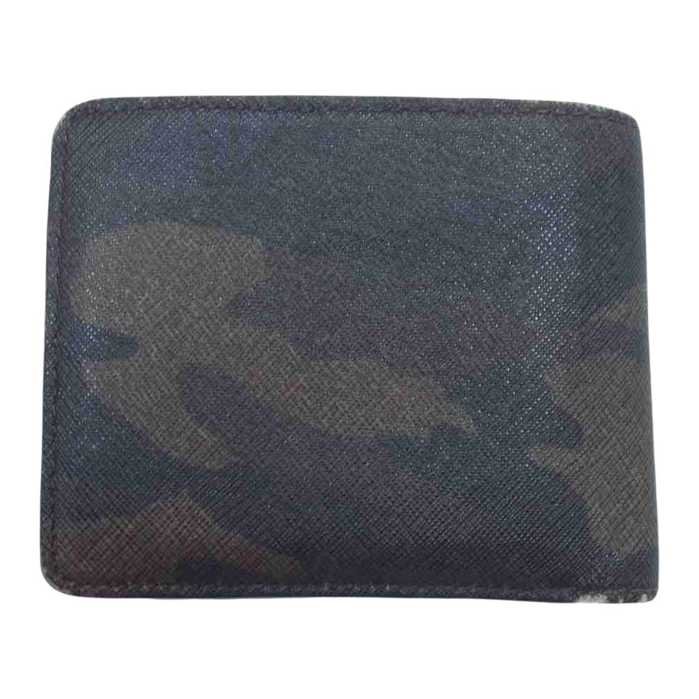 Vivienne Westwood ヴィヴィアンウエストウッド 財布 二つ折り 迷彩 カモフラ レザー ウォレット ブラック系 - SMASELL（スマセル）公式通販／サスティナブル