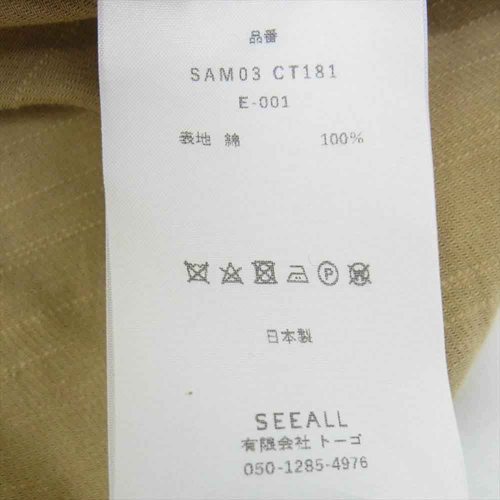 シーオール SEEALL ジャケット 20SS SAM03 CT181 OVERSIZED DUSTER