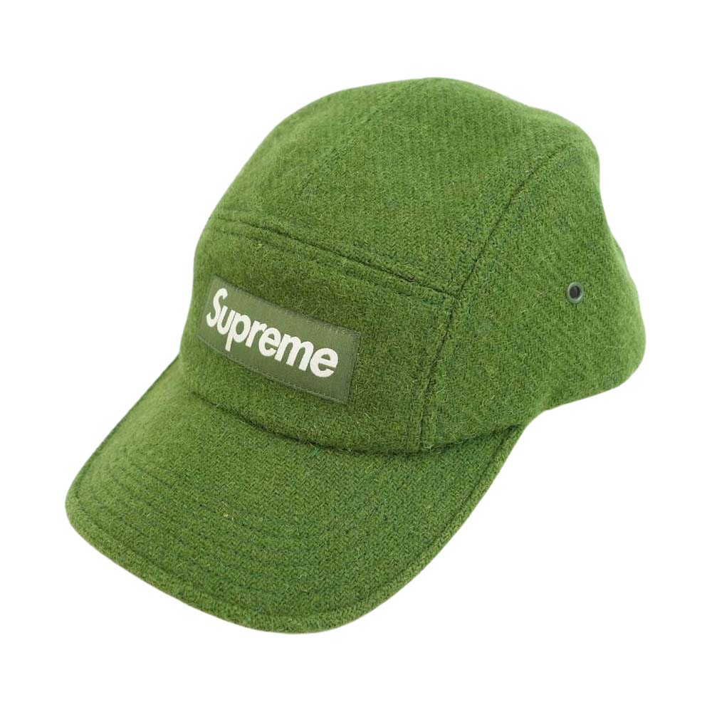 Supreme シュプリーム 帽子 16AW × HARRIS TWEED FEATHERWEIGHT WOOL CAMP CAP ハリスツイード  フェザーウェイト ウール キャンプ キャップ グリーン系